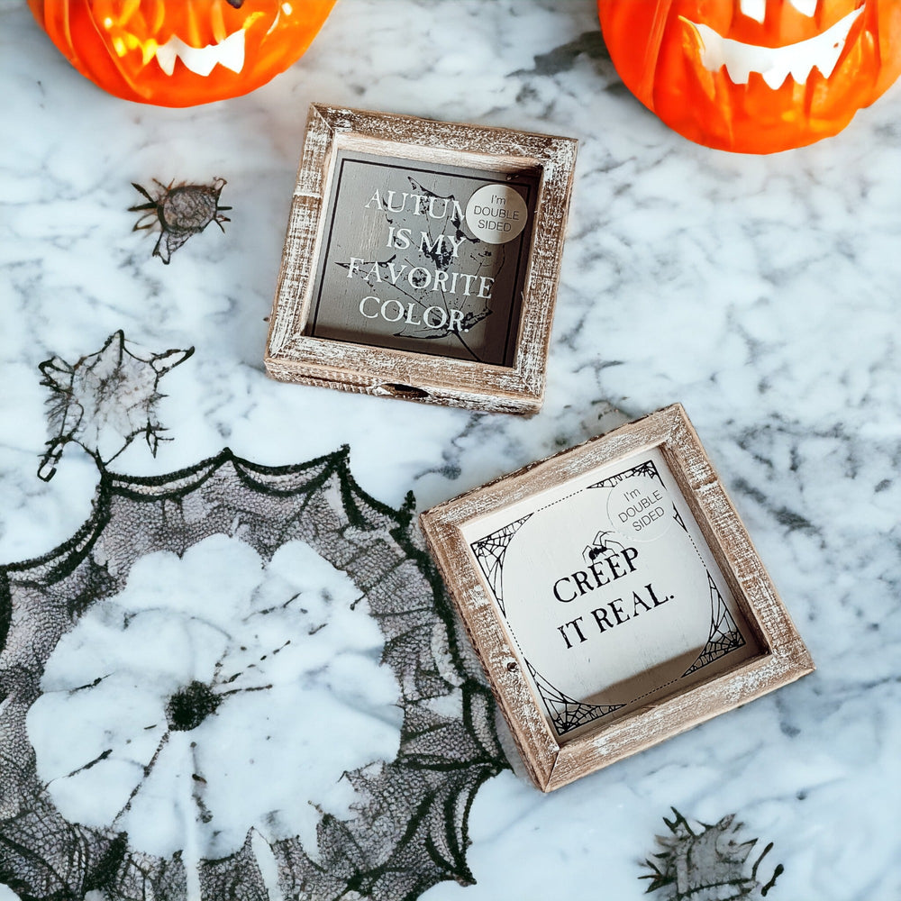 Creep + Autumn | Double-Sided-Halloween Sign-Gia Roma-[option4]-[option5]-[option6]-[option7]-[option8]-Shop-Boutique-Clothing-for-Women-Online