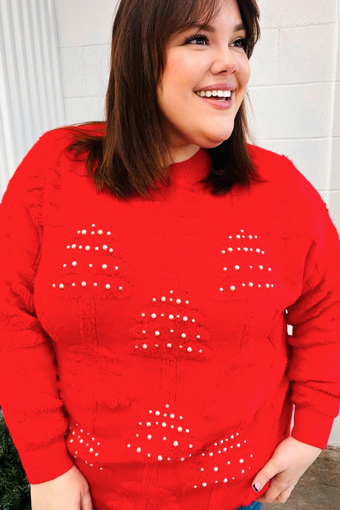 More The Merrier Red Pearl Christmas Tree Jacquard Sweater-Haptics-[option4]-[option5]-[option6]-[option7]-[option8]-Shop-Boutique-Clothing-for-Women-Online