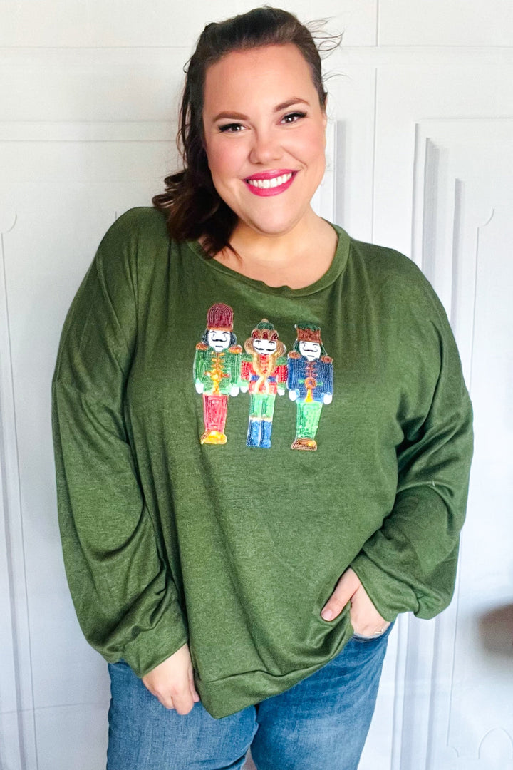 Be Merry Forest Green Nutcracker Sequin Hacci Top-Haptics-[option4]-[option5]-[option6]-[option7]-[option8]-Shop-Boutique-Clothing-for-Women-Online