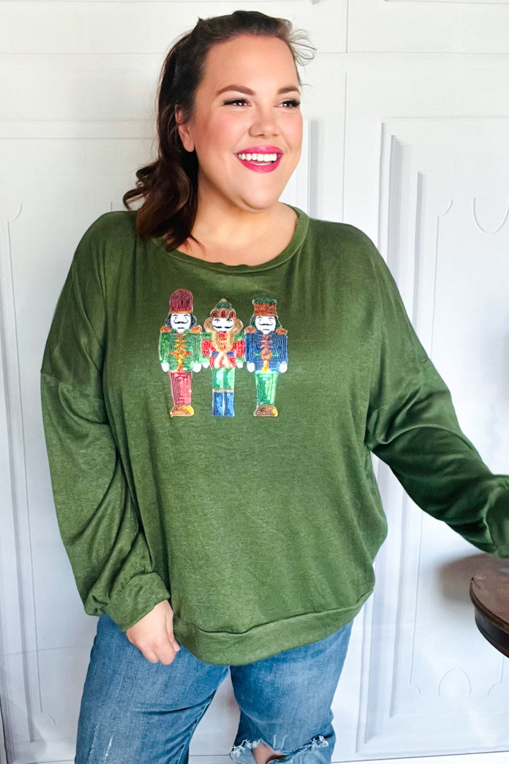 Be Merry Forest Green Nutcracker Sequin Hacci Top-Haptics-[option4]-[option5]-[option6]-[option7]-[option8]-Shop-Boutique-Clothing-for-Women-Online