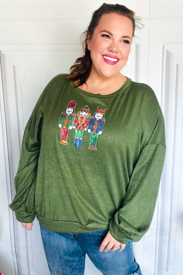 Be Merry Forest Green Nutcracker Sequin Hacci Top-Haptics-[option4]-[option5]-[option6]-[option7]-[option8]-Shop-Boutique-Clothing-for-Women-Online