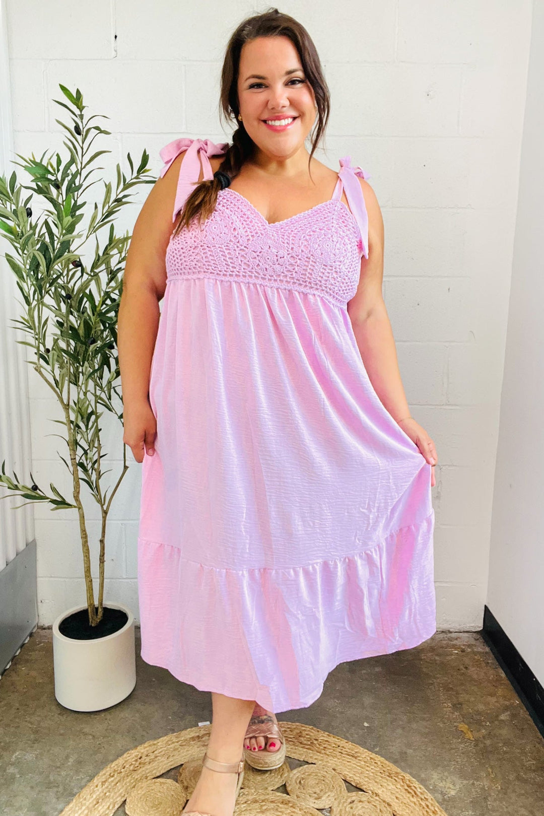 Feeling Your Best Pink Crochet Lace Babydoll Midi Dress-Haptics-[option4]-[option5]-[option6]-[option7]-[option8]-Shop-Boutique-Clothing-for-Women-Online