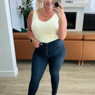 Judy Blue Celecia High Waist Hand Sanded Resin Skinny Jeans-Denim-Ave Shops-[option4]-[option5]-[option6]-[option7]-[option8]-Shop-Boutique-Clothing-for-Women-Online