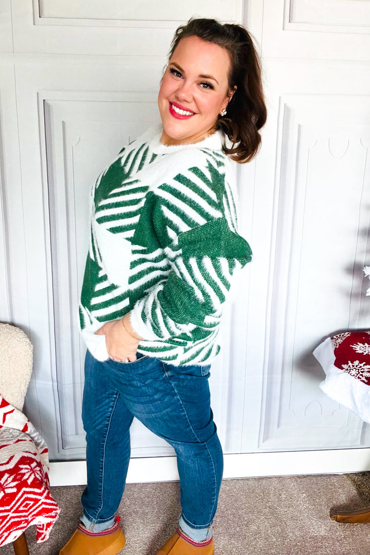 Under The Christmas Tree Green Plaid Soft Brushed Hairy Sweater-Haptics-[option4]-[option5]-[option6]-[option7]-[option8]-Shop-Boutique-Clothing-for-Women-Online