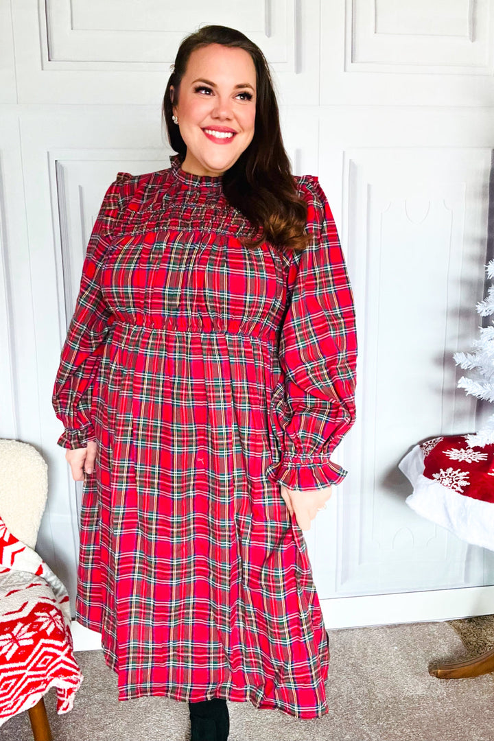 All I Want Hunter Red Plaid Check Woven Pocketed Dress-Haptics-[option4]-[option5]-[option6]-[option7]-[option8]-Shop-Boutique-Clothing-for-Women-Online