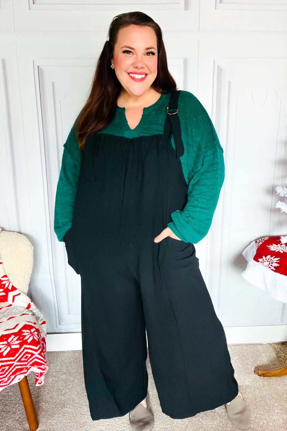 Feeing Joyful Black Wide Leg Adjustable Baggy Bib Jumpsuit-Haptics-[option4]-[option5]-[option6]-[option7]-[option8]-Shop-Boutique-Clothing-for-Women-Online