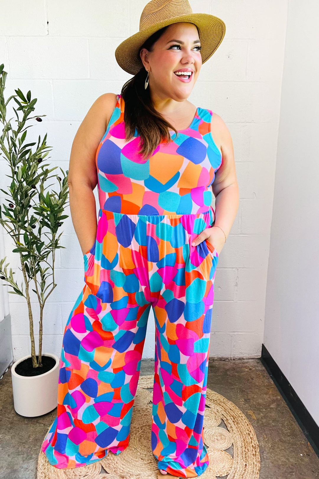 Summer Vibes Multicolor Abstract Floral Sleeveless Wide Leg Jumpsuit-Haptics-[option4]-[option5]-[option6]-[option7]-[option8]-Shop-Boutique-Clothing-for-Women-Online