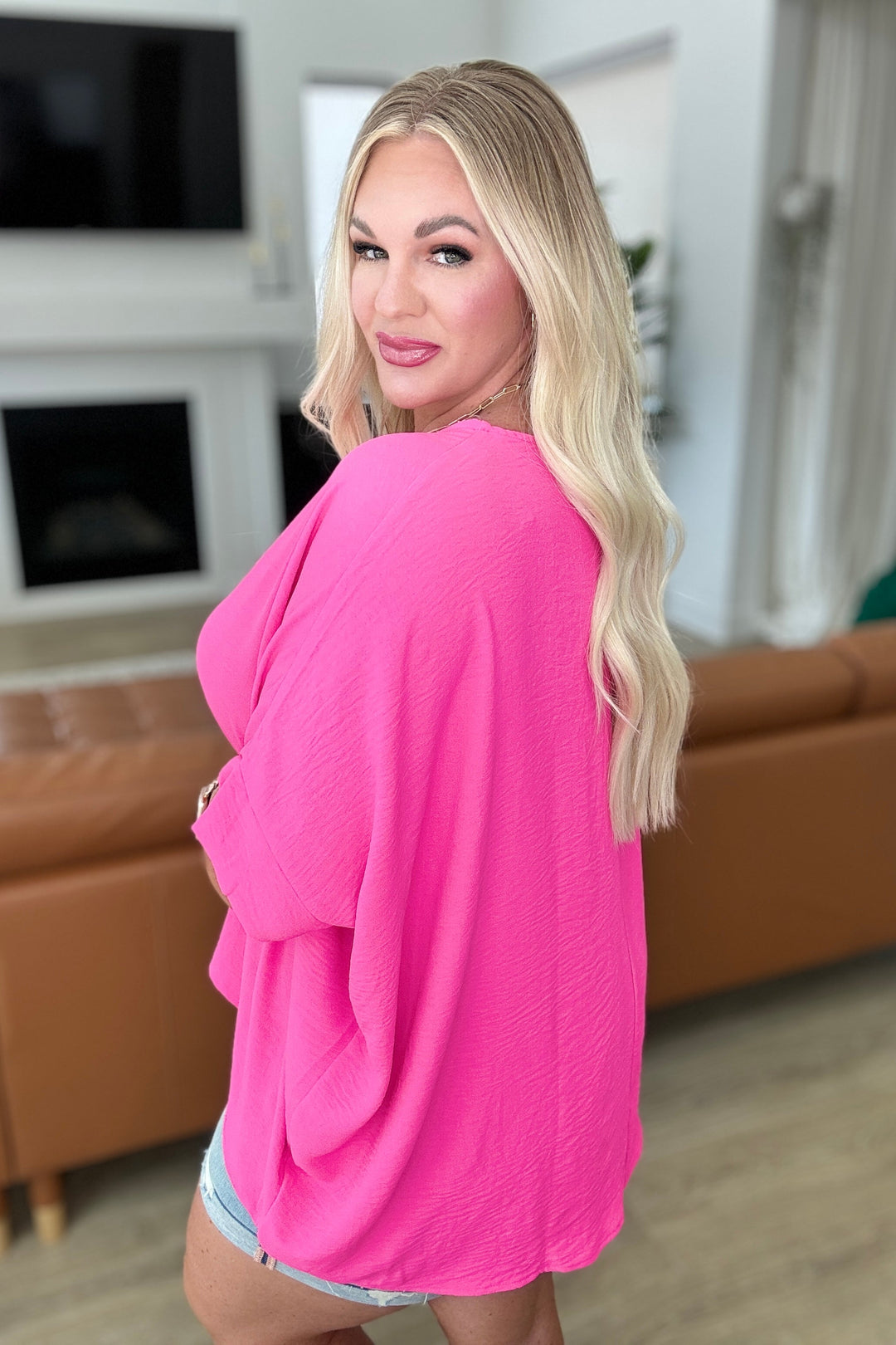 Feels Like Me Dolman Sleeve Top in Hot Pink-Tops-Ave Shops-[option4]-[option5]-[option6]-[option7]-[option8]-Shop-Boutique-Clothing-for-Women-Online