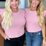 Especially Sweet Ruffle Sleeve Top-Tops-Ave Shops-[option4]-[option5]-[option6]-[option7]-[option8]-Shop-Boutique-Clothing-for-Women-Online