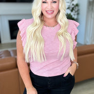 Especially Sweet Ruffle Sleeve Top-Tops-Ave Shops-[option4]-[option5]-[option6]-[option7]-[option8]-Shop-Boutique-Clothing-for-Women-Online