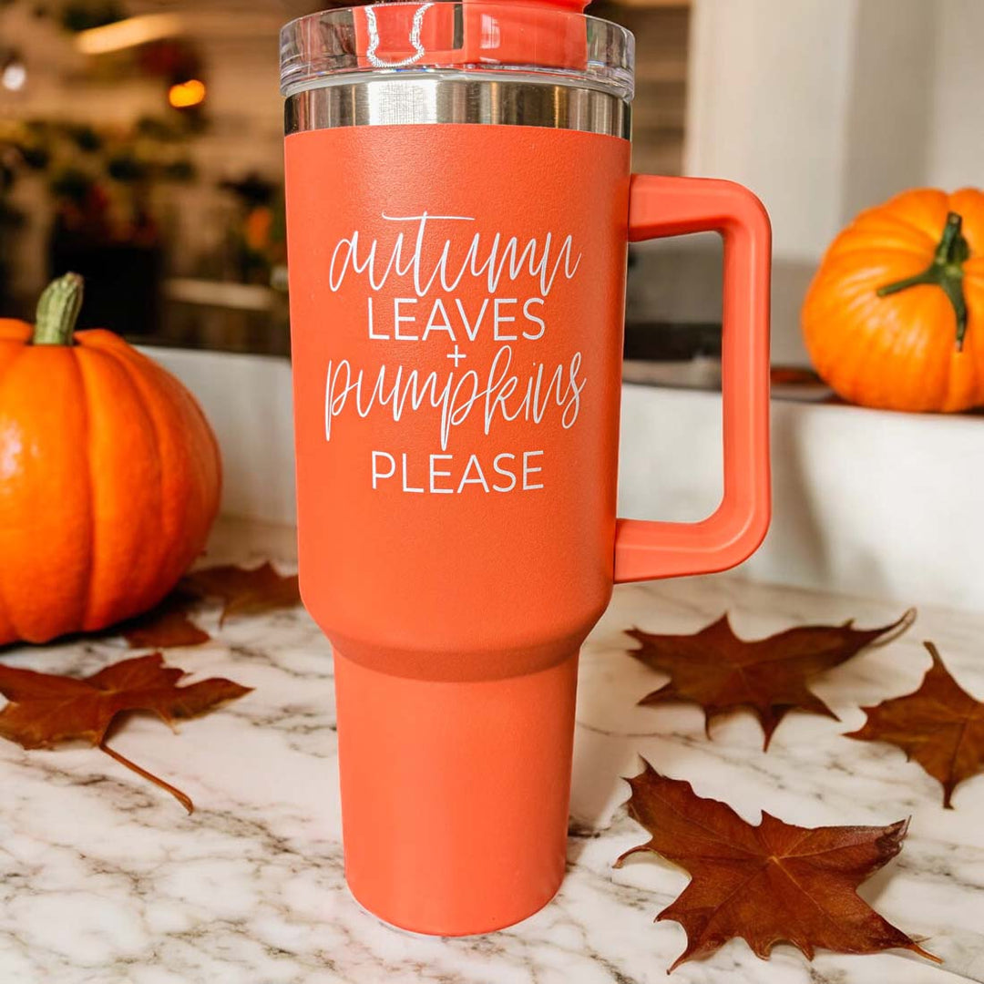 Autumn Leaves Tumbler 40oz-Travel Mug, Coffee Cup, Drinkware-Gia Roma-[option4]-[option5]-[option6]-[option7]-[option8]-Shop-Boutique-Clothing-for-Women-Online