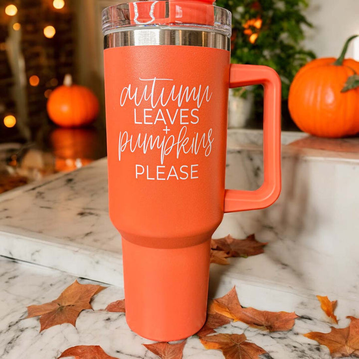 Autumn Leaves Tumbler 40oz-Travel Mug, Coffee Cup, Drinkware-Gia Roma-[option4]-[option5]-[option6]-[option7]-[option8]-Shop-Boutique-Clothing-for-Women-Online