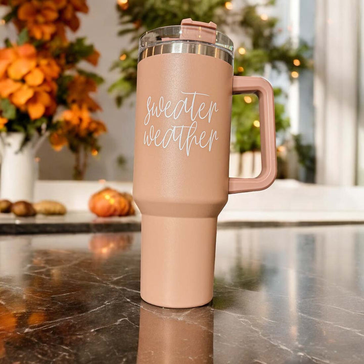 Sweater Weather Tumbler 40oz-Travel Mug, Coffee Cup, Drinkware-Gia Roma-[option4]-[option5]-[option6]-[option7]-[option8]-Shop-Boutique-Clothing-for-Women-Online