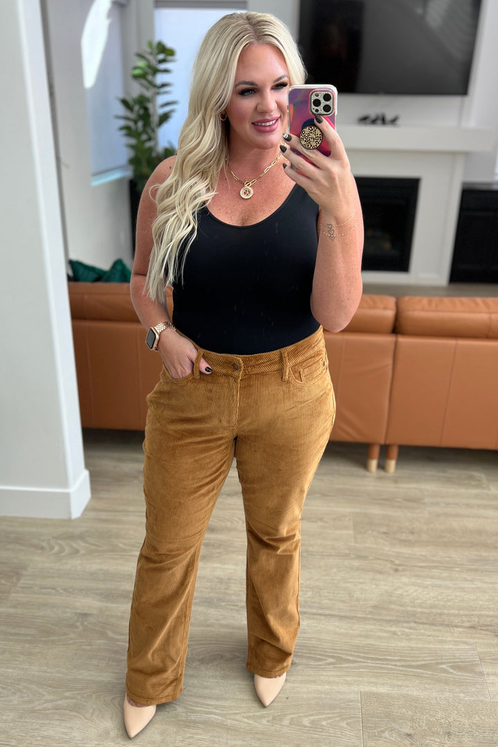 Judy Blue Cordelia Bootcut Corduroy Pants in Camel-Bottoms-Ave Shops-[option4]-[option5]-[option6]-[option7]-[option8]-Shop-Boutique-Clothing-for-Women-Online