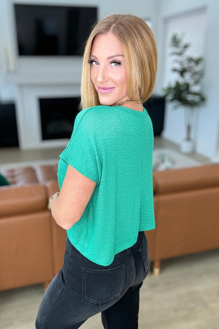 Classic Comfort V-Neck Top in Kelly Green-Tops-Ave Shops-[option4]-[option5]-[option6]-[option7]-[option8]-Shop-Boutique-Clothing-for-Women-Online