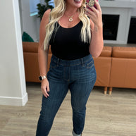 Judy Blue Rowena High Rise Pull On Double Cuff Slim Jeans-Denim-Ave Shops-[option4]-[option5]-[option6]-[option7]-[option8]-Shop-Boutique-Clothing-for-Women-Online