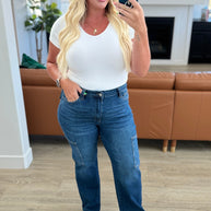 Judy Blue Leila High Rise Cargo Straight Jeans-Denim-Ave Shops-[option4]-[option5]-[option6]-[option7]-[option8]-Shop-Boutique-Clothing-for-Women-Online