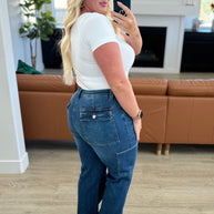 Judy Blue Leila High Rise Cargo Straight Jeans-Denim-Ave Shops-[option4]-[option5]-[option6]-[option7]-[option8]-Shop-Boutique-Clothing-for-Women-Online