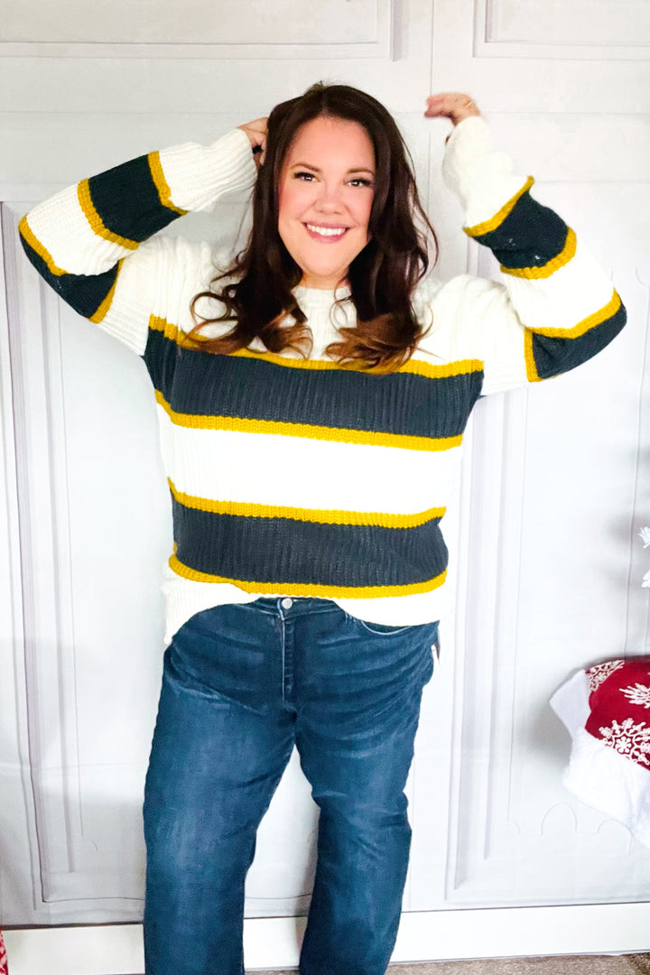 Casual Chic Yellow & Ivory Stripe Oversize Knit Sweater-Reborn J-[option4]-[option5]-[option6]-[option7]-[option8]-Shop-Boutique-Clothing-for-Women-Online