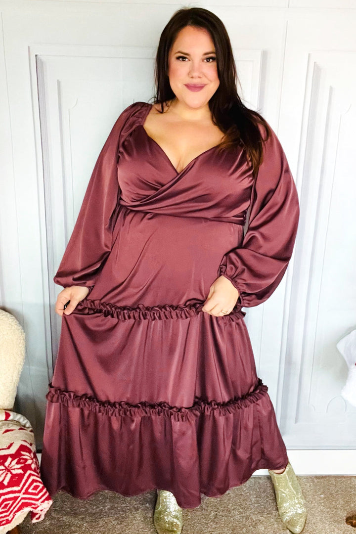 Holiday Vibes Wine Satin Front Overlap Smocked Back Maxi Dress-Haptics-[option4]-[option5]-[option6]-[option7]-[option8]-Shop-Boutique-Clothing-for-Women-Online