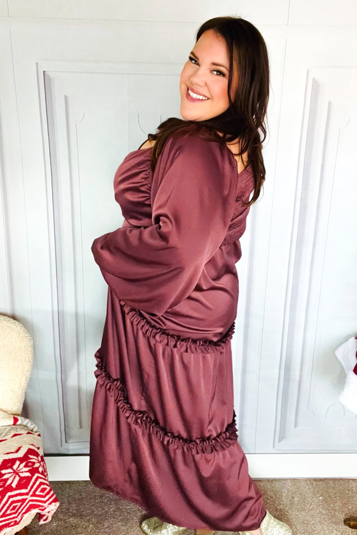 Holiday Vibes Wine Satin Front Overlap Smocked Back Maxi Dress-Haptics-[option4]-[option5]-[option6]-[option7]-[option8]-Shop-Boutique-Clothing-for-Women-Online