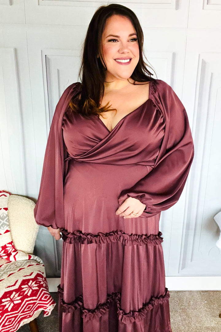 Holiday Vibes Wine Satin Front Overlap Smocked Back Maxi Dress-Haptics-[option4]-[option5]-[option6]-[option7]-[option8]-Shop-Boutique-Clothing-for-Women-Online