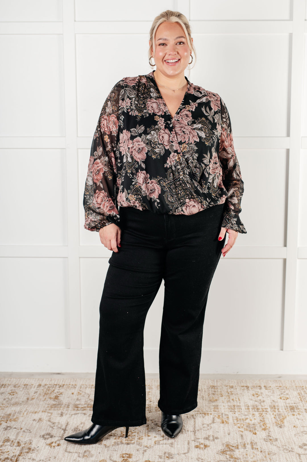 I Wish We Had it All Surplice Floral Blouse-Blouses-Ave Shops-[option4]-[option5]-[option6]-[option7]-[option8]-Shop-Boutique-Clothing-for-Women-Online