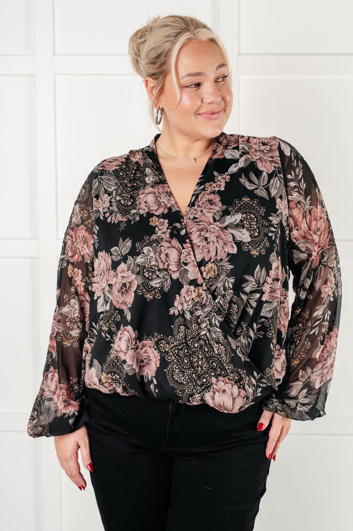 I Wish We Had it All Surplice Floral Blouse-Blouses-Ave Shops-[option4]-[option5]-[option6]-[option7]-[option8]-Shop-Boutique-Clothing-for-Women-Online