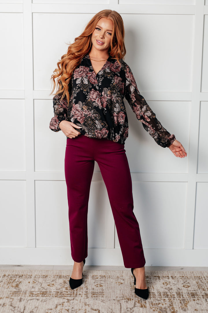 I Wish We Had it All Surplice Floral Blouse-Blouses-Ave Shops-[option4]-[option5]-[option6]-[option7]-[option8]-Shop-Boutique-Clothing-for-Women-Online