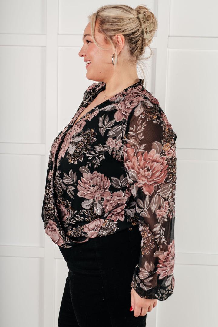 I Wish We Had it All Surplice Floral Blouse-Blouses-Ave Shops-[option4]-[option5]-[option6]-[option7]-[option8]-Shop-Boutique-Clothing-for-Women-Online