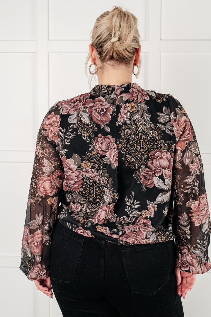 I Wish We Had it All Surplice Floral Blouse-Blouses-Ave Shops-[option4]-[option5]-[option6]-[option7]-[option8]-Shop-Boutique-Clothing-for-Women-Online