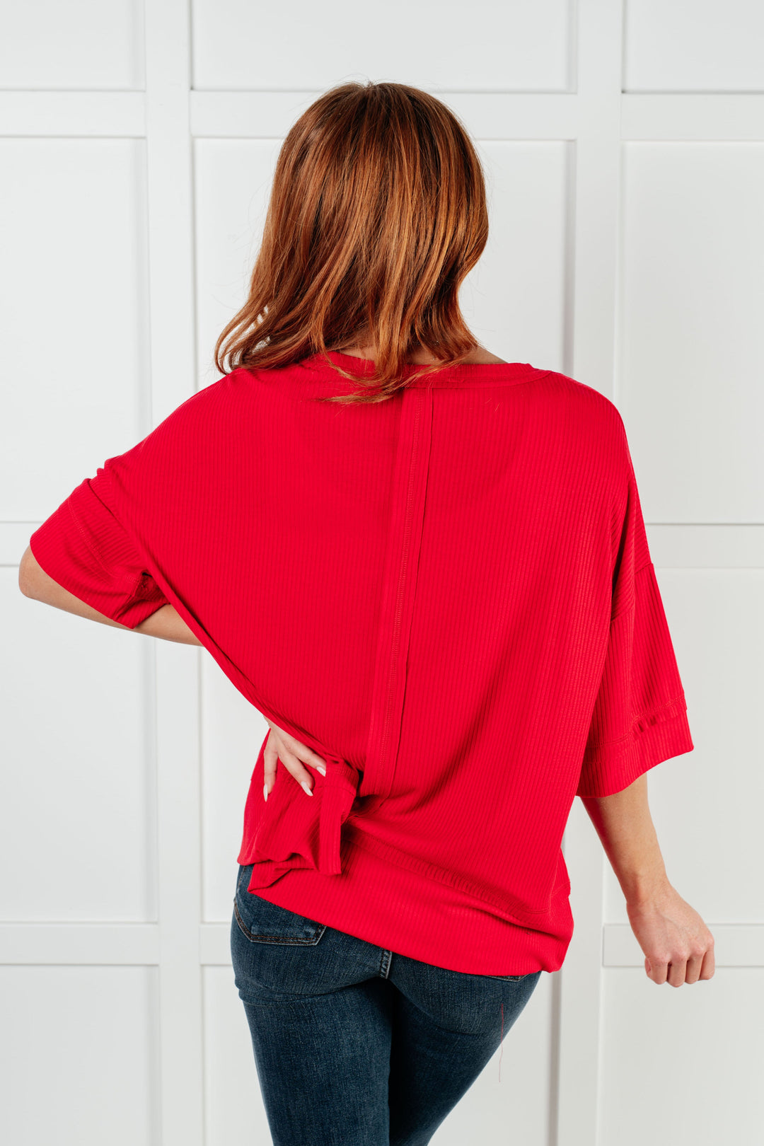 I'll Never Forget Ribbed Dolman Sleeve Top in Red-Tops-Ave Shops-[option4]-[option5]-[option6]-[option7]-[option8]-Shop-Boutique-Clothing-for-Women-Online