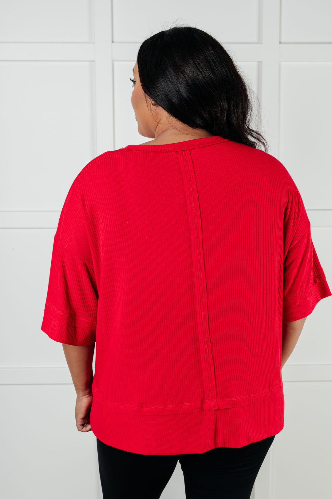 I'll Never Forget Ribbed Dolman Sleeve Top in Red-Tops-Ave Shops-[option4]-[option5]-[option6]-[option7]-[option8]-Shop-Boutique-Clothing-for-Women-Online