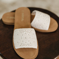Imelda Off White Crocheted Slip On Sandal-Womens-Ave Shops-[option4]-[option5]-[option6]-[option7]-[option8]-Shop-Boutique-Clothing-for-Women-Online
