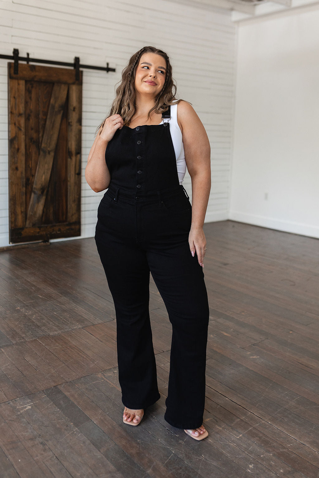 Judy Blue Imogene Control Top Retro Flare Overalls in Black-Denim-Ave Shops-[option4]-[option5]-[option6]-[option7]-[option8]-Shop-Boutique-Clothing-for-Women-Online