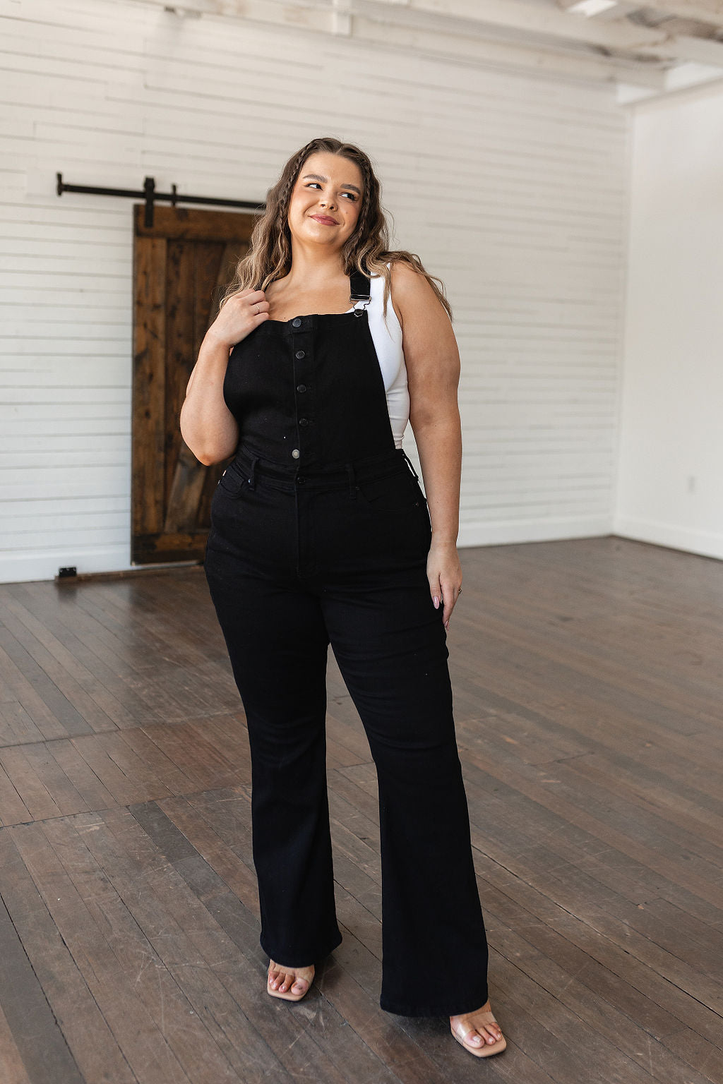 Judy Blue Imogene Control Top Retro Flare Overalls in Black-Denim-Ave Shops-[option4]-[option5]-[option6]-[option7]-[option8]-Shop-Boutique-Clothing-for-Women-Online