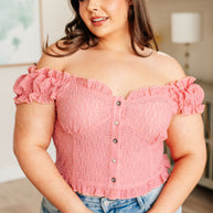 POL In Fair Verona Button Up Crop in Pink-Tops-Ave Shops-[option4]-[option5]-[option6]-[option7]-[option8]-Shop-Boutique-Clothing-for-Women-Online