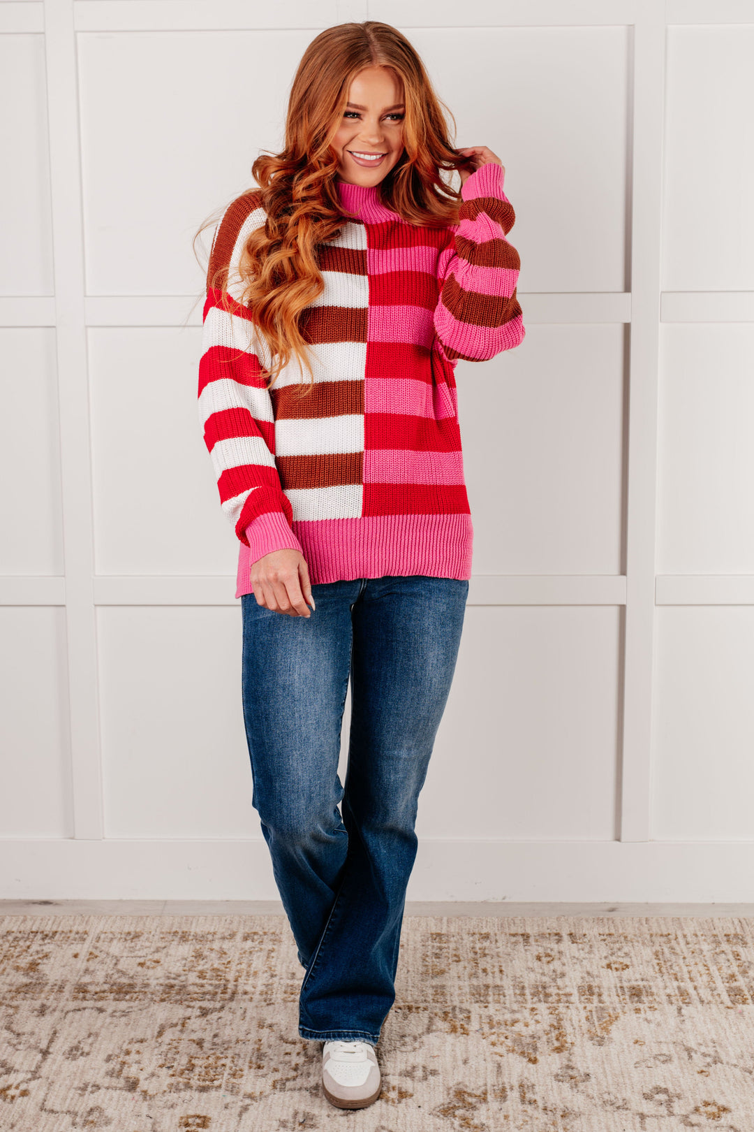 In Your Lane Color Blocked Stripe Sweater-Tops-Ave Shops-[option4]-[option5]-[option6]-[option7]-[option8]-Shop-Boutique-Clothing-for-Women-Online