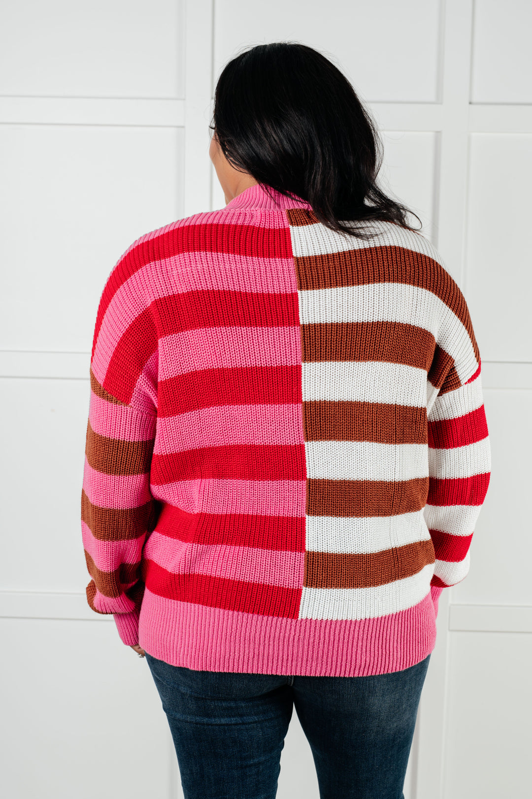 In Your Lane Color Blocked Stripe Sweater-Tops-Ave Shops-[option4]-[option5]-[option6]-[option7]-[option8]-Shop-Boutique-Clothing-for-Women-Online