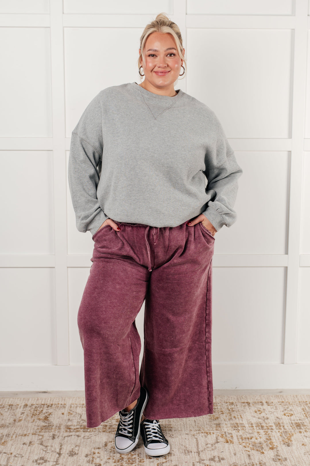 Zenana In or Out Wide Leg Cropped Pants in Eggplant-Athleisure-Ave Shops-[option4]-[option5]-[option6]-[option7]-[option8]-Shop-Boutique-Clothing-for-Women-Online