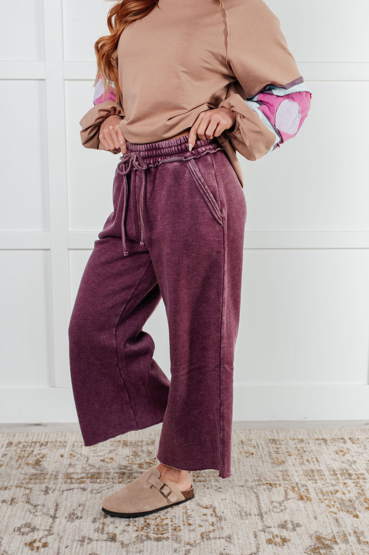 Zenana In or Out Wide Leg Cropped Pants in Eggplant-Athleisure-Ave Shops-[option4]-[option5]-[option6]-[option7]-[option8]-Shop-Boutique-Clothing-for-Women-Online