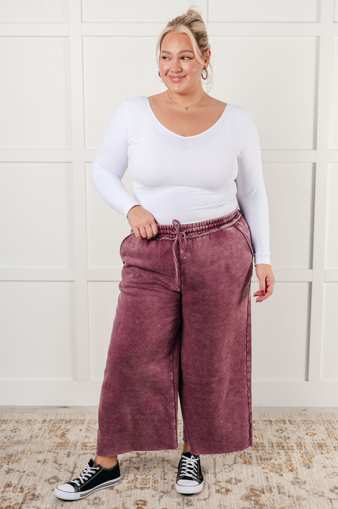 Zenana In or Out Wide Leg Cropped Pants in Eggplant-Athleisure-Ave Shops-[option4]-[option5]-[option6]-[option7]-[option8]-Shop-Boutique-Clothing-for-Women-Online