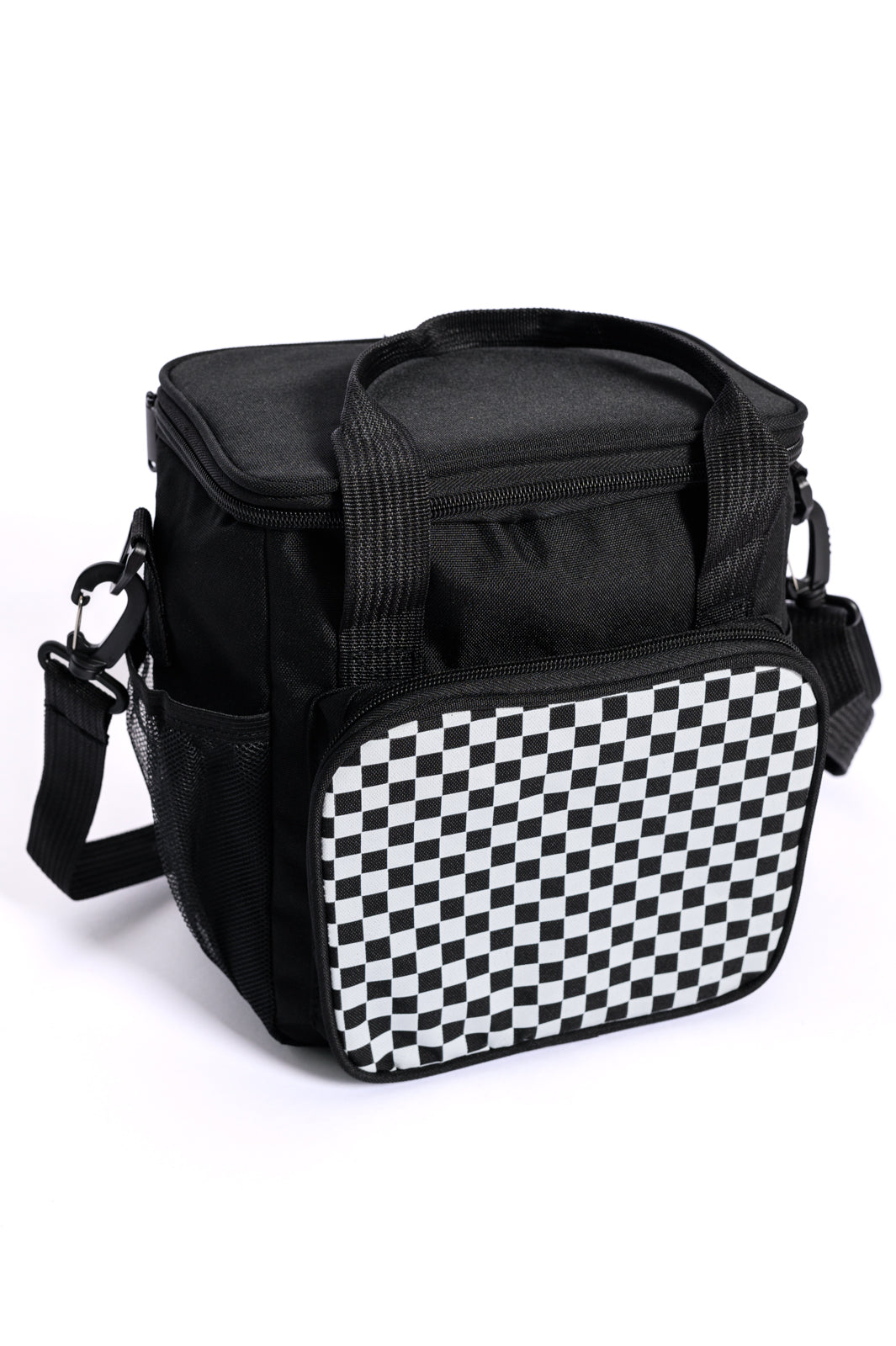 Insulated Checked Tote in Black-Accessories-Ave Shops-OS-[option4]-[option5]-[option6]-[option7]-[option8]-Shop-Boutique-Clothing-for-Women-Online