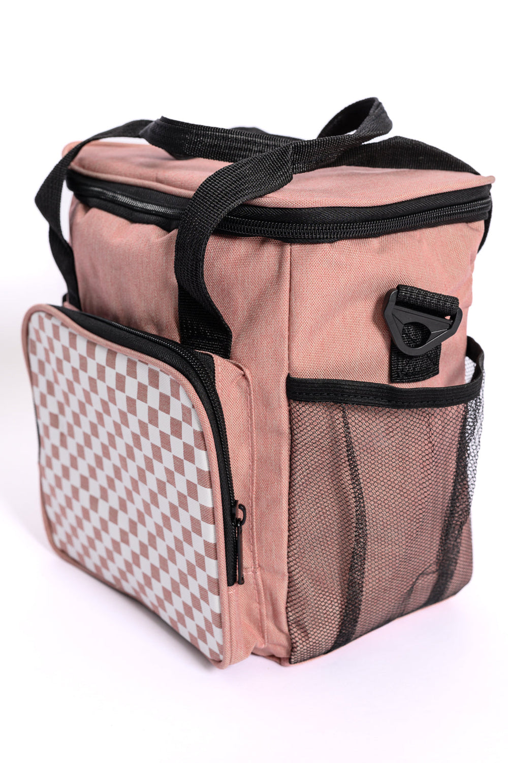 Insulated Checked Tote in Pink-Accessories-Ave Shops-OS-[option4]-[option5]-[option6]-[option7]-[option8]-Shop-Boutique-Clothing-for-Women-Online