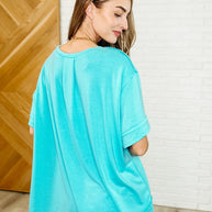 In the Rotation Exposed Seam Tee in Aqua-Womens-Ave Shops-[option4]-[option5]-[option6]-[option7]-[option8]-Shop-Boutique-Clothing-for-Women-Online