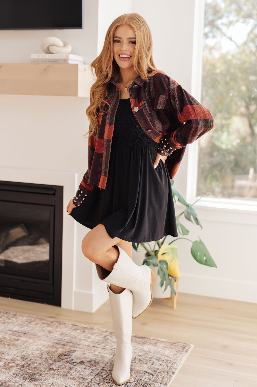 In the Thick of It Long Sleeve Skort Dress-Dresses-Ave Shops-[option4]-[option5]-[option6]-[option7]-[option8]-Shop-Boutique-Clothing-for-Women-Online