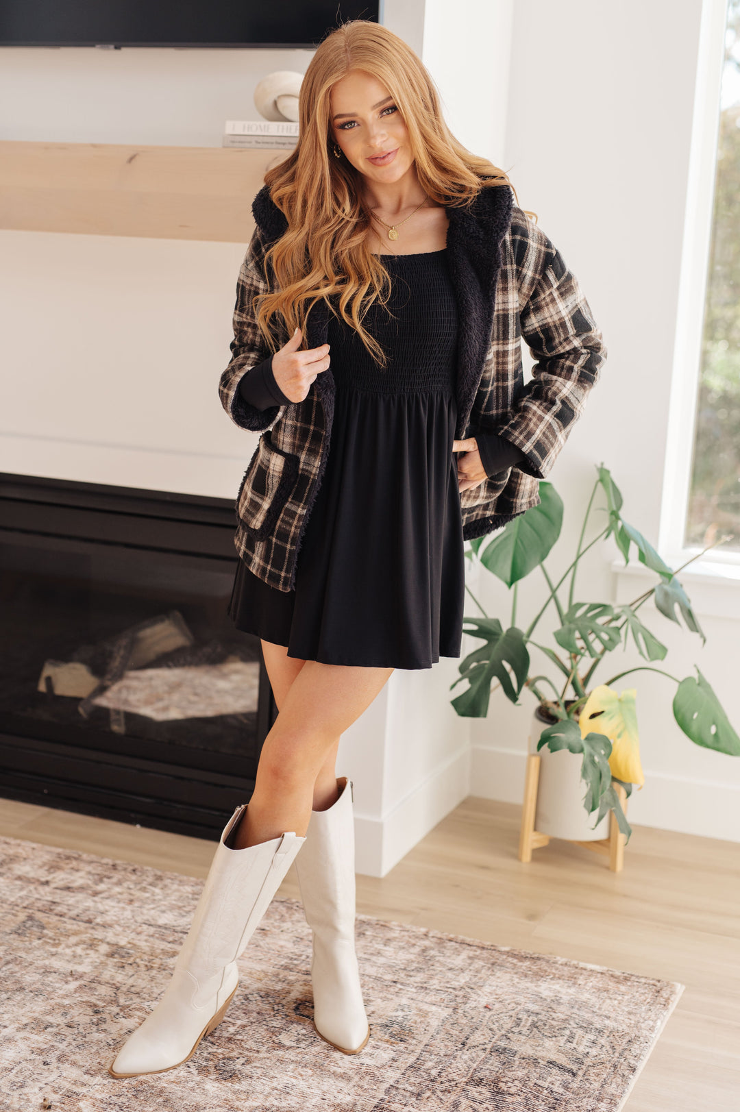 In the Thick of It Long Sleeve Skort Dress-Dresses-Ave Shops-[option4]-[option5]-[option6]-[option7]-[option8]-Shop-Boutique-Clothing-for-Women-Online