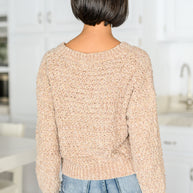 Irish Coffee Knitted Crop V Neck Sweater-Womens-Ave Shops-[option4]-[option5]-[option6]-[option7]-[option8]-Shop-Boutique-Clothing-for-Women-Online
