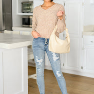 Irish Coffee Knitted Crop V Neck Sweater-Womens-Ave Shops-[option4]-[option5]-[option6]-[option7]-[option8]-Shop-Boutique-Clothing-for-Women-Online