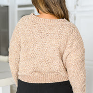 Irish Coffee Knitted Crop V Neck Sweater-Womens-Ave Shops-[option4]-[option5]-[option6]-[option7]-[option8]-Shop-Boutique-Clothing-for-Women-Online